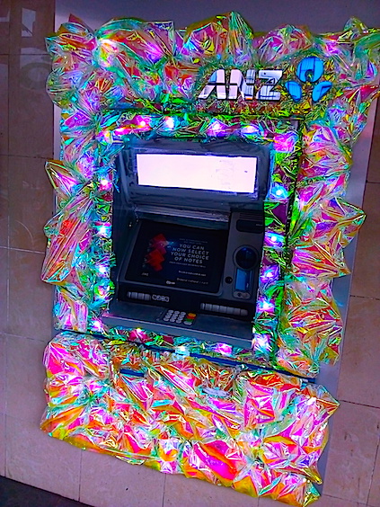 an ATM...